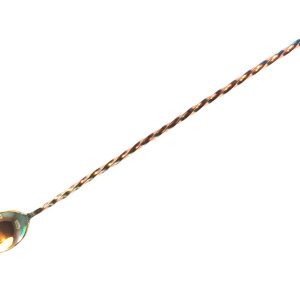 Łyżka;barmańska;z;muddlerem;30;cm;miedziana