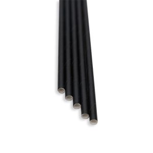 Słomki";czarne;8x140mm;(op.;100;"szt)