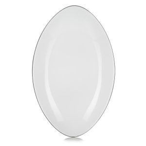 Talerz;owalny;Equinoxe;biały;35x22;"cm