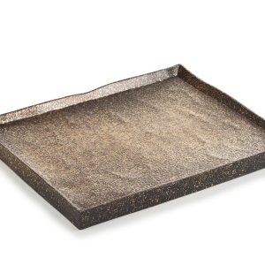 Talerz;revol;Cosmic;Gold;21x18;"cm