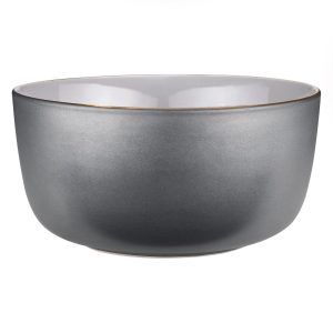 TIME;Misa;porcelanowa;śr.22;cm;grafitowo-szara